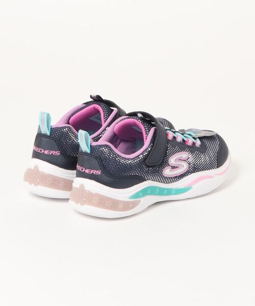 SKECHERS（スケッチャーズ）の「《SKECHERS》01POWER_PETALS（スニーカー・キッズ・ネイビー/ピンク/グレー・20.0cm/18.0cm/21.0cm/22.0cm/17.0cm/19.0cm）」の4枚目の写真
