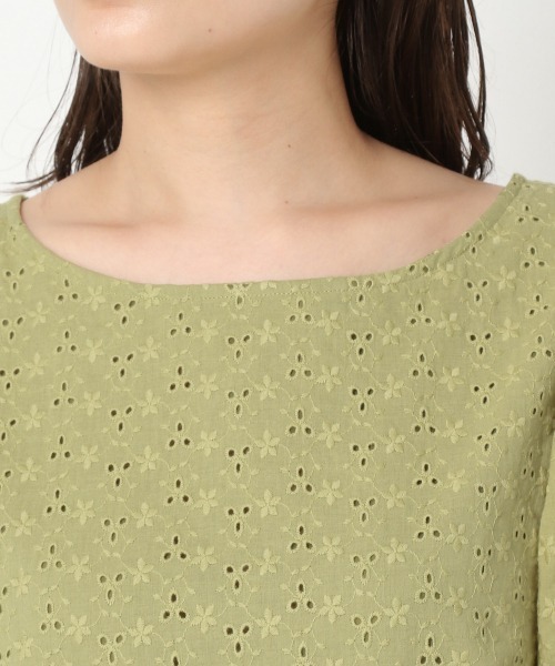 mysty woman（ミスティウーマン）の「ボリュームスリーブ刺繍ブラウス 944722（シャツ/ブラウス・レディース・オフホワイト/ライム/オレンジ系その他3・FREE）」の15枚目の写真