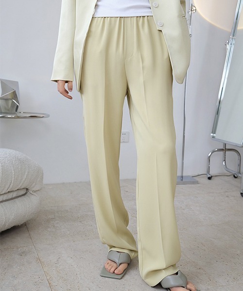 chuclla（チュクラ）の「【chuclla】【2021/SS】Easy color slacks chw1479（スラックス・レディース・ホワイト/イエロー・M/S）」の2枚目の写真