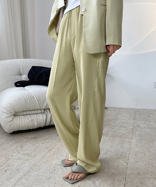 chuclla（チュクラ）の「【chuclla】【2021/SS】Easy color slacks chw1479（スラックス・レディース・ホワイト/イエロー・M/S）」の3枚目の写真