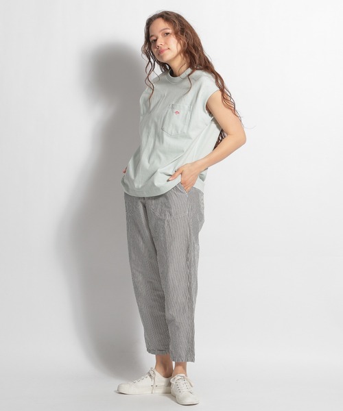 DANTON（ダントン）の「【DANTON(ダントン)】ノースリロゴプルオーバー（Tシャツ/カットソー・レディース・ホワイト/ブラック/パープル/サックスブルー・MEDIUM）」の7枚目の写真