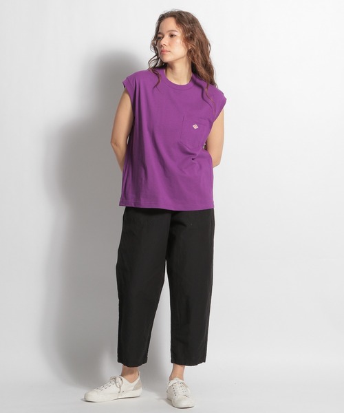 DANTON（ダントン）の「【DANTON(ダントン)】ノースリロゴプルオーバー（Tシャツ/カットソー・レディース・ホワイト/ブラック/パープル/サックスブルー・MEDIUM）」の19枚目の写真