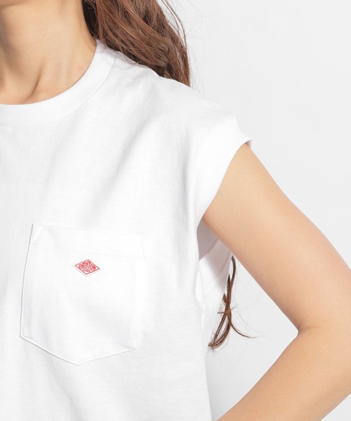 DANTON（ダントン）の「【DANTON(ダントン)】ノースリロゴプルオーバー（Tシャツ/カットソー・レディース・ホワイト/ブラック/パープル/サックスブルー・MEDIUM）」の13枚目の写真