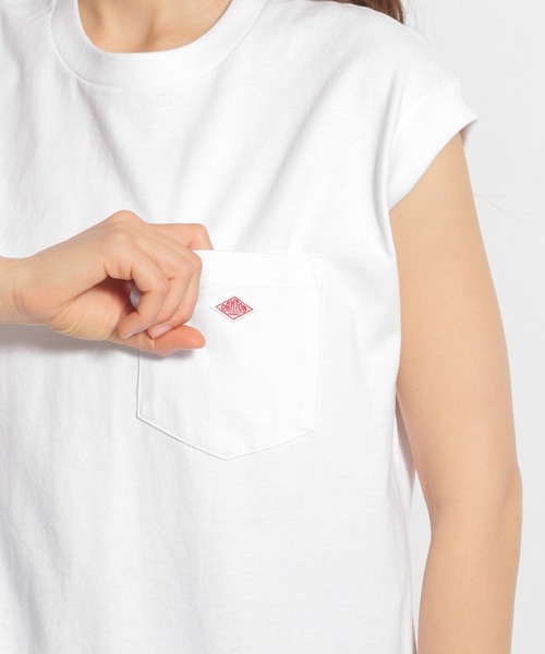 DANTON（ダントン）の「【DANTON(ダントン)】ノースリロゴプルオーバー（Tシャツ/カットソー・レディース・ホワイト/ブラック/パープル/サックスブルー・MEDIUM）」の8枚目の写真