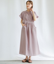 2021 SS フレンチスリーブウエストマークワンピース