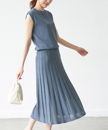 ROPE' PICNIC | フレンチスリーブニットプリーツワンピース(ワンピース)