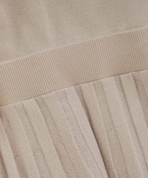 ROPE' PICNIC（ロペピクニック）の「フレンチスリーブニットプリーツワンピース（ワンピース・レディース・グリーン系その他/ブラック/ベージュ・40/38）」の12枚目の写真