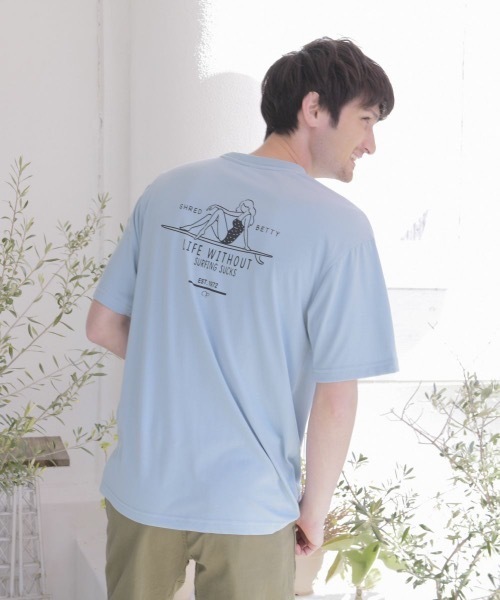 Ocean Pacific（オーシャンパシフィック）の「【OP / オーピー】バックプリント半袖Tシャツ / ユニセックス（Tシャツ/カットソー・メンズ・ホワイト/ライトパープル/ブルーグリーン・MEDIUM/LARGE/X-LARGE）」の2枚目の写真