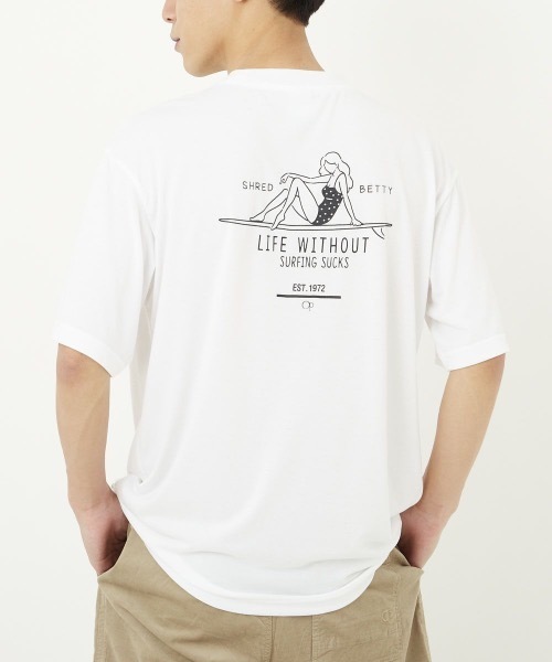 Ocean Pacific（オーシャンパシフィック）の「【OP / オーピー】バックプリント半袖Tシャツ / ユニセックス（Tシャツ/カットソー・メンズ・ホワイト/ライトパープル/ブルーグリーン・MEDIUM/LARGE/X-LARGE）」の4枚目の写真