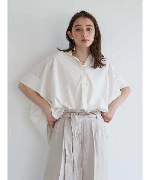 YECCA VECCA(イェッカヴェッカ)の「スキッパーオーバーシャツ(シャツ/ブラウス・レディース・オフホワイト/モカ/イエロー・FREE)」の7枚目の写真