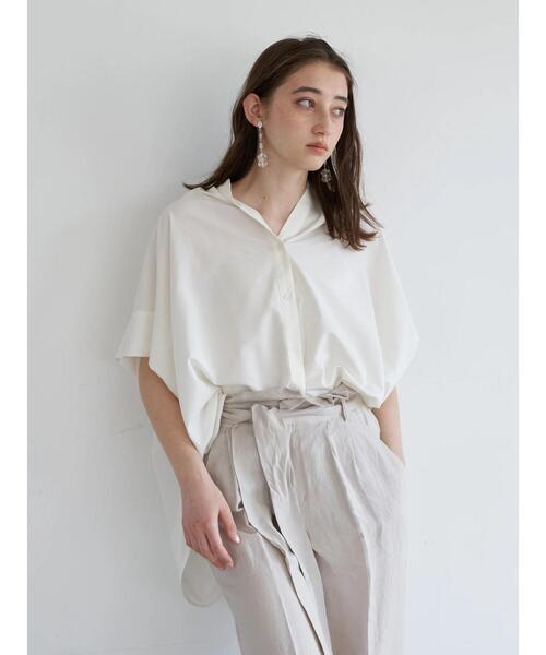 YECCA VECCA(イェッカヴェッカ)の「スキッパーオーバーシャツ(シャツ/ブラウス・レディース・オフホワイト/モカ/イエロー・FREE)」の8枚目の写真