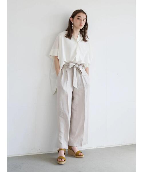 YECCA VECCA(イェッカヴェッカ)の「スキッパーオーバーシャツ(シャツ/ブラウス・レディース・オフホワイト/モカ/イエロー・FREE)」の15枚目の写真