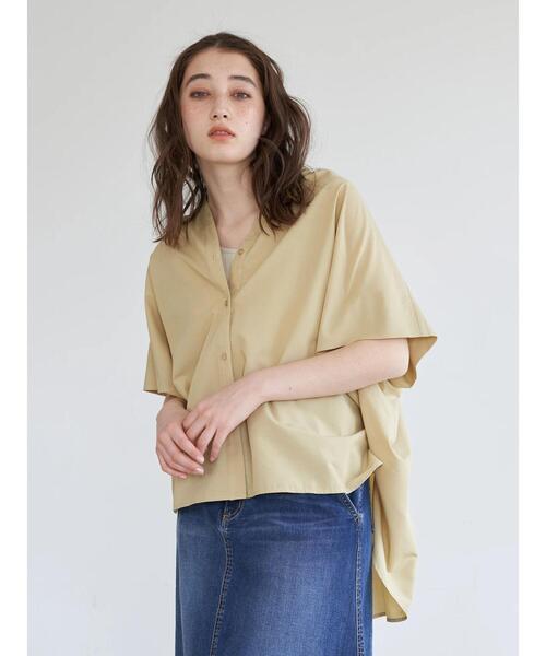 YECCA VECCA(イェッカヴェッカ)の「スキッパーオーバーシャツ(シャツ/ブラウス・レディース・オフホワイト/モカ/イエロー・FREE)」の19枚目の写真