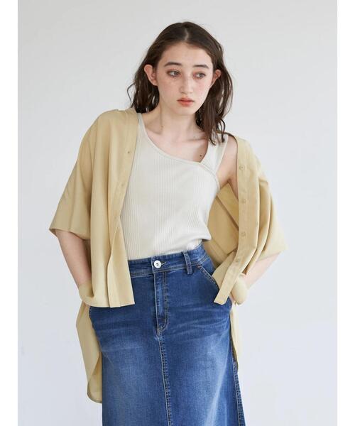 YECCA VECCA(イェッカヴェッカ)の「スキッパーオーバーシャツ(シャツ/ブラウス・レディース・オフホワイト/モカ/イエロー・FREE)」の20枚目の写真