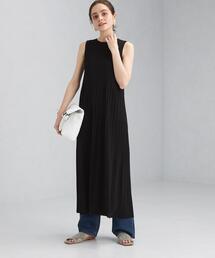 green label relaxing | FFC リブ ノースリーブ フレア ワンピース(ワンピース)