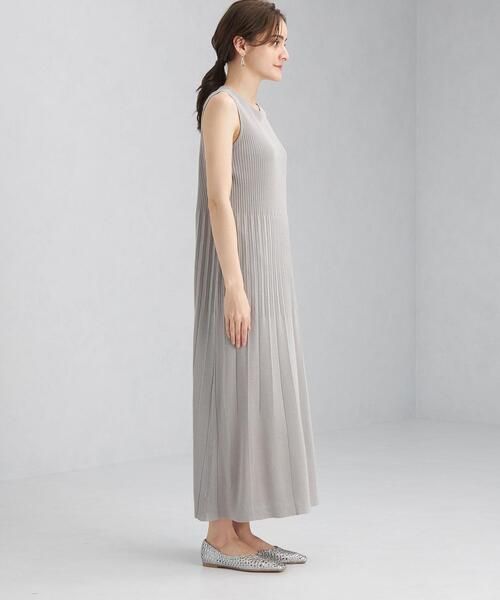 green label relaxing（グリーンレーベルリラクシング）の「FFC リブ ノースリーブ フレア ワンピース（ワンピース・レディース・オリーブ/ライトグレー/ブラック・FREE）」の14枚目の写真