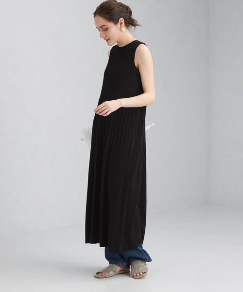 green label relaxing（グリーンレーベルリラクシング）の「FFC リブ ノースリーブ フレア ワンピース（ワンピース・レディース・オリーブ/ライトグレー/ブラック・FREE）」の17枚目の写真