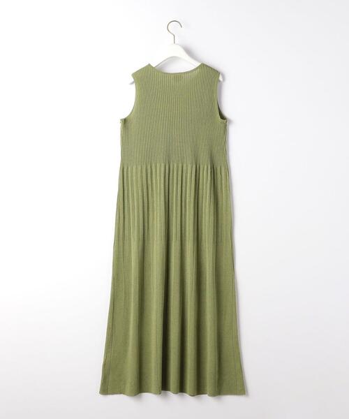 green label relaxing（グリーンレーベルリラクシング）の「FFC リブ ノースリーブ フレア ワンピース（ワンピース・レディース・オリーブ/ライトグレー/ブラック・FREE）」の19枚目の写真