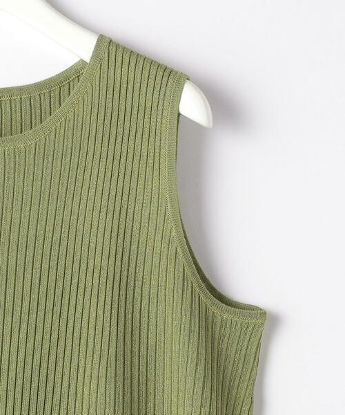 green label relaxing（グリーンレーベルリラクシング）の「FFC リブ ノースリーブ フレア ワンピース（ワンピース・レディース・オリーブ/ライトグレー/ブラック・FREE）」の5枚目の写真