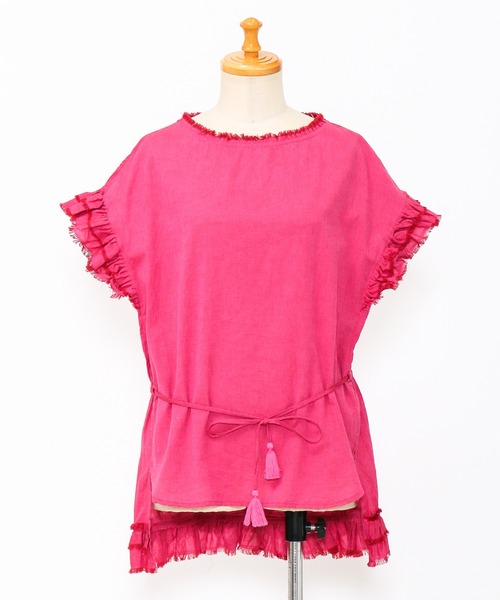 AS KNOW AS de base（アズノゥアズドゥバズ）の「手ほどきフリルプルオーバー（シャツ/ブラウス・レディース・グリーン系その他/ピンク系その他/ベージュ系その他・FREE）」の4枚目の写真