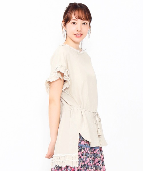 AS KNOW AS de base（アズノゥアズドゥバズ）の「手ほどきフリルプルオーバー（シャツ/ブラウス・レディース・グリーン系その他/ピンク系その他/ベージュ系その他・FREE）」の11枚目の写真