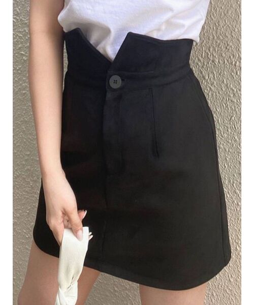 EMODA（エモダ）の「ハイマークミニスカート（スカート・レディース・ブラック/グレー/アイボリー・SMALL/MEDIUM）」の2枚目の写真