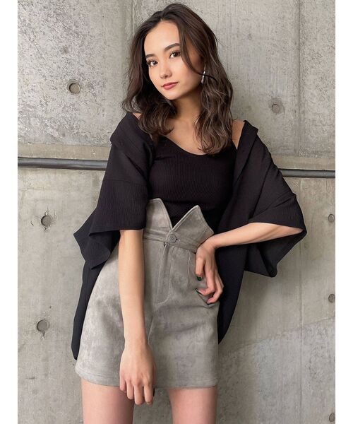 EMODA（エモダ）の「ハイマークミニスカート（スカート・レディース・ブラック/グレー/アイボリー・SMALL/MEDIUM）」の19枚目の写真