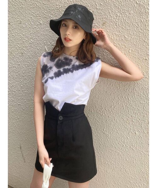 EMODA（エモダ）の「ハイマークミニスカート（スカート・レディース・ブラック/グレー/アイボリー・SMALL/MEDIUM）」の7枚目の写真