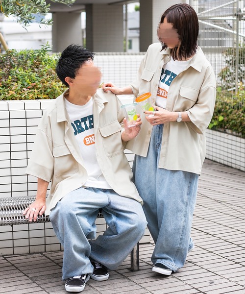 PairPair（ペアペア）の「BIGポケットルーズシャツ（ユニセックス）（シャツ/ブラウス・レディース・アッシュグレー/ブルー/アイボリー・MEDIUM/LARGE）」の16枚目の写真