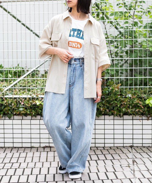 PairPair（ペアペア）の「BIGポケットルーズシャツ（ユニセックス）（シャツ/ブラウス・レディース・アッシュグレー/ブルー/アイボリー・MEDIUM/LARGE）」の22枚目の写真