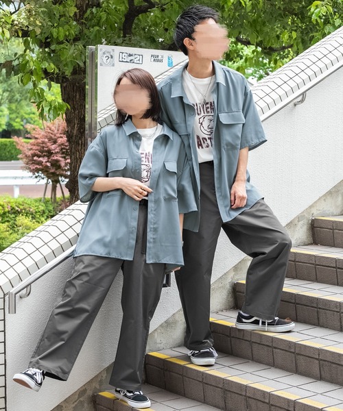 PairPair（ペアペア）の「BIGポケットルーズシャツ（ユニセックス）（シャツ/ブラウス・レディース・アッシュグレー/ブルー/アイボリー・MEDIUM/LARGE）」の5枚目の写真