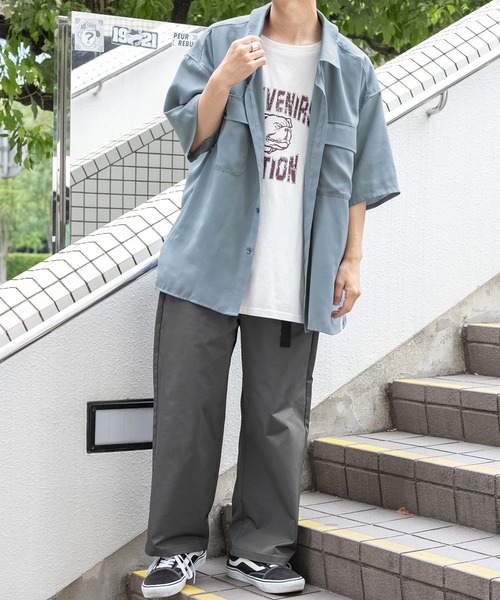 PairPair（ペアペア）の「BIGポケットルーズシャツ（ユニセックス）（シャツ/ブラウス・レディース・アッシュグレー/ブルー/アイボリー・MEDIUM/LARGE）」の7枚目の写真