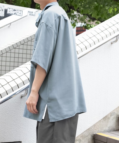 PairPair（ペアペア）の「BIGポケットルーズシャツ（ユニセックス）（シャツ/ブラウス・レディース・アッシュグレー/ブルー/アイボリー・MEDIUM/LARGE）」の9枚目の写真