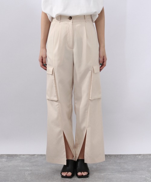 JEANASIS（ジーナシス）の「ハイウエストキリカエポケットパンツ/950029（その他パンツ・レディース・ブラック/アイボリー・SMALL/MEDIUM）」の12枚目の写真