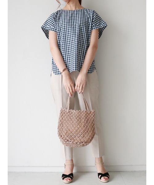 Te chichi（テチチ）の「袖口ターンバックブラウス（シャツ/ブラウス・レディース・ブラック/ネイビー/ブルー・ﾌﾘ-）」の22枚目の写真