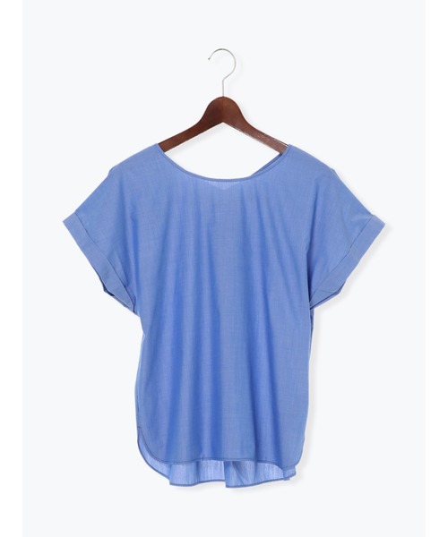 Te chichi（テチチ）の「袖口ターンバックブラウス（シャツ/ブラウス・レディース・ブラック/ネイビー/ブルー・ﾌﾘ-）」の6枚目の写真