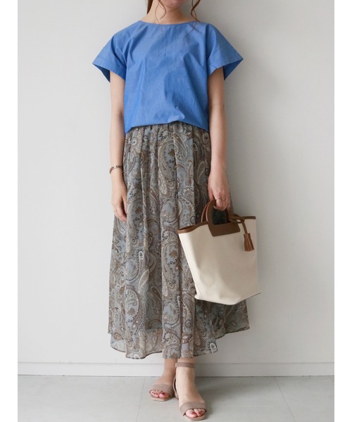 Te chichi（テチチ）の「袖口ターンバックブラウス（シャツ/ブラウス・レディース・ブラック/ネイビー/ブルー・ﾌﾘ-）」の21枚目の写真