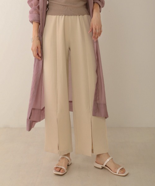 Bou Jeloud（ブージュルード）の「【WEB限定】フロントスリットパンツ（その他パンツ・レディース・ブラック/グリーン/アイボリー/イエロー/ダークグリーン・FREE）」の11枚目の写真