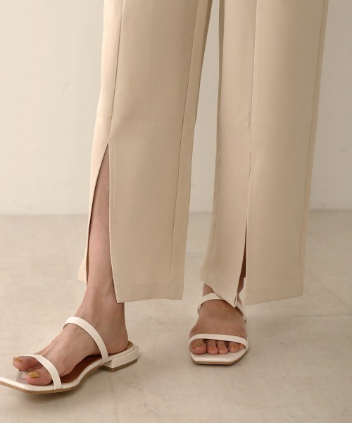 Bou Jeloud（ブージュルード）の「【WEB限定】フロントスリットパンツ（その他パンツ・レディース・ブラック/グリーン/アイボリー/イエロー/ダークグリーン・FREE）」の6枚目の写真