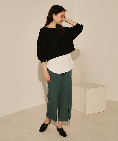 Bou Jeloud（ブージュルード）の「【WEB限定】フロントスリットパンツ（その他パンツ・レディース・ブラック/グリーン/アイボリー/イエロー/ダークグリーン・FREE）」の17枚目の写真