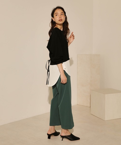 Bou Jeloud（ブージュルード）の「【WEB限定】フロントスリットパンツ（その他パンツ・レディース・ブラック/グリーン/アイボリー/イエロー/ダークグリーン・FREE）」の15枚目の写真