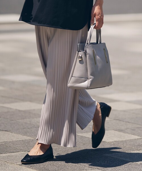 THE SHOP TK (ザ ショップ ティーケー )の「◆【WEB限定カラーあり】プリーツカットパンツ(その他パンツ・レディース・カーキ/ブラック/アイボリー/ブルー/グレー・12/11)」の3枚目の写真