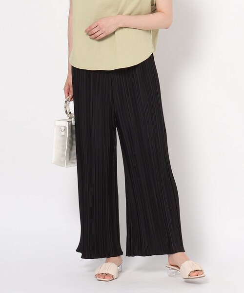 THE SHOP TK (ザ ショップ ティーケー )の「◆【WEB限定カラーあり】プリーツカットパンツ(その他パンツ・レディース・カーキ/ブラック/アイボリー/ブルー/グレー・12/11)」の2枚目の写真