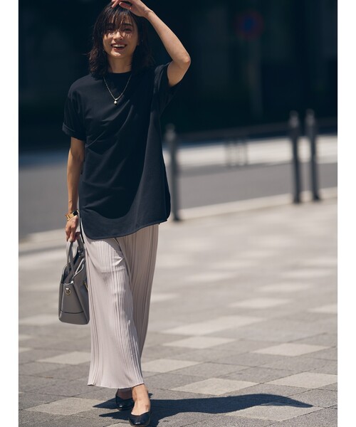 THE SHOP TK (ザ ショップ ティーケー )の「◆【WEB限定カラーあり】プリーツカットパンツ(その他パンツ・レディース・カーキ/ブラック/アイボリー/ブルー/グレー・12/11)」の6枚目の写真