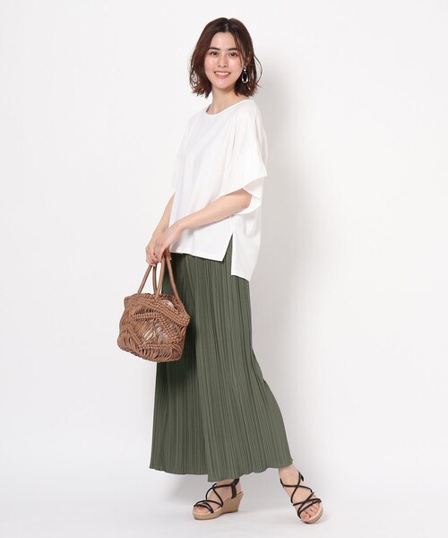 THE SHOP TK (ザ ショップ ティーケー )の「◆【WEB限定カラーあり】プリーツカットパンツ(その他パンツ・レディース・カーキ/ブラック/アイボリー/ブルー/グレー・12/11)」の7枚目の写真