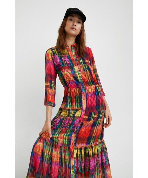 Desigual(デシグアル)の「ミディシャツワンピース(ワンピース・レディース・マルチ・2L/S/M/L)」の9枚目の写真
