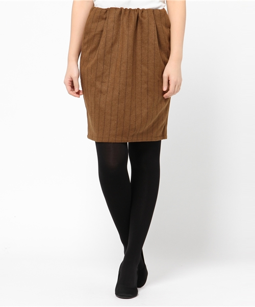 CIAOPANIC（チャオパニック）の「【Ciaopanic】ストライプウエストギャザーSK（スカート・レディース・ブラック/ネイビー/グレー/マスタード・FREE）」の4枚目の写真