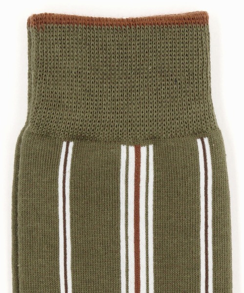 COMME　CA COMMUNE（コムサコミューン）の「マルチストライプ柄　ソックス（ソックス/靴下・メンズ・ベージュ/ネイビー/オリーブ・27cm）」の5枚目の写真