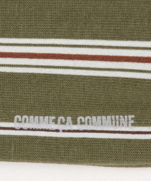 COMME　CA COMMUNE（コムサコミューン）の「マルチストライプ柄　ソックス（ソックス/靴下・メンズ・ベージュ/ネイビー/オリーブ・27cm）」の4枚目の写真