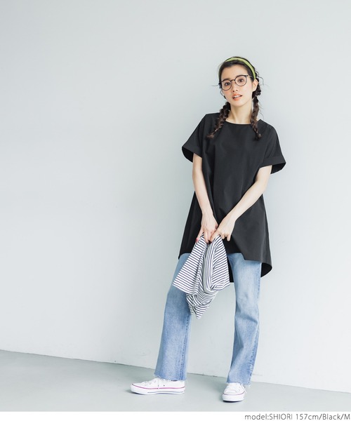 coca(coca)(コカ)の「バックタック半袖ブラウス(シャツ/ブラウス・レディース・ホワイト/ブラック・M/L)」の6枚目の写真